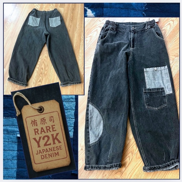 WE WERE ONCE KIDS,XITOUJI ,Y2K Patchwork Jeans,Carpenter,Japanese Denim,Size L - Picture 12 of 14